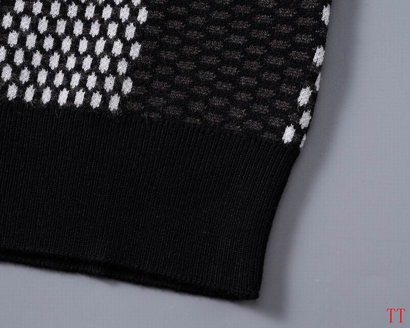 Pull à Carreaux Noir-Gris