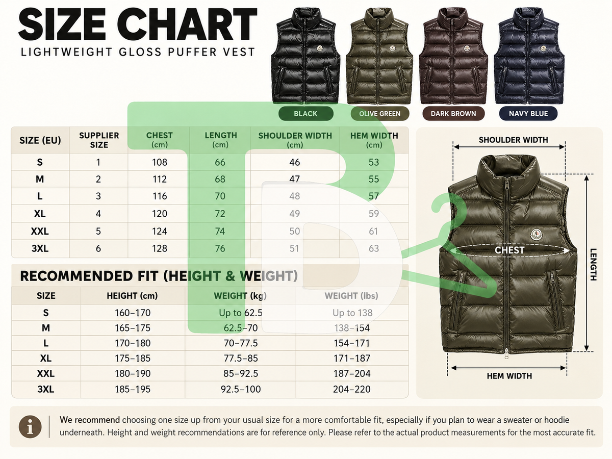 Lightweight Gloss Puffer Vest