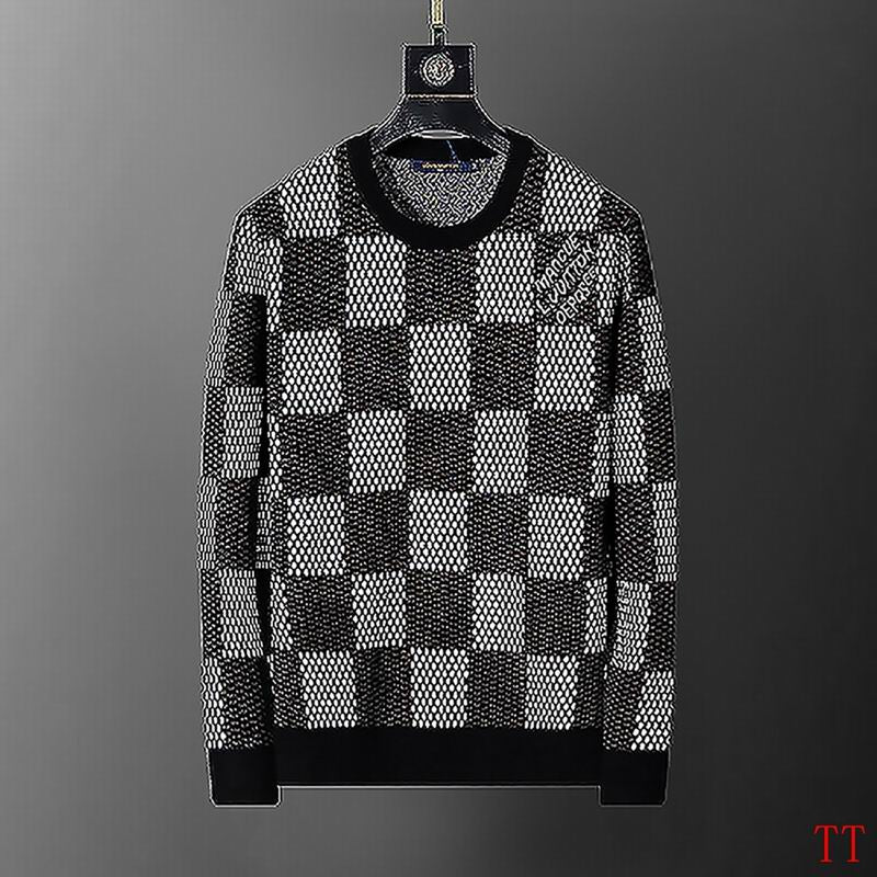 Pull à Carreaux Noir-Gris