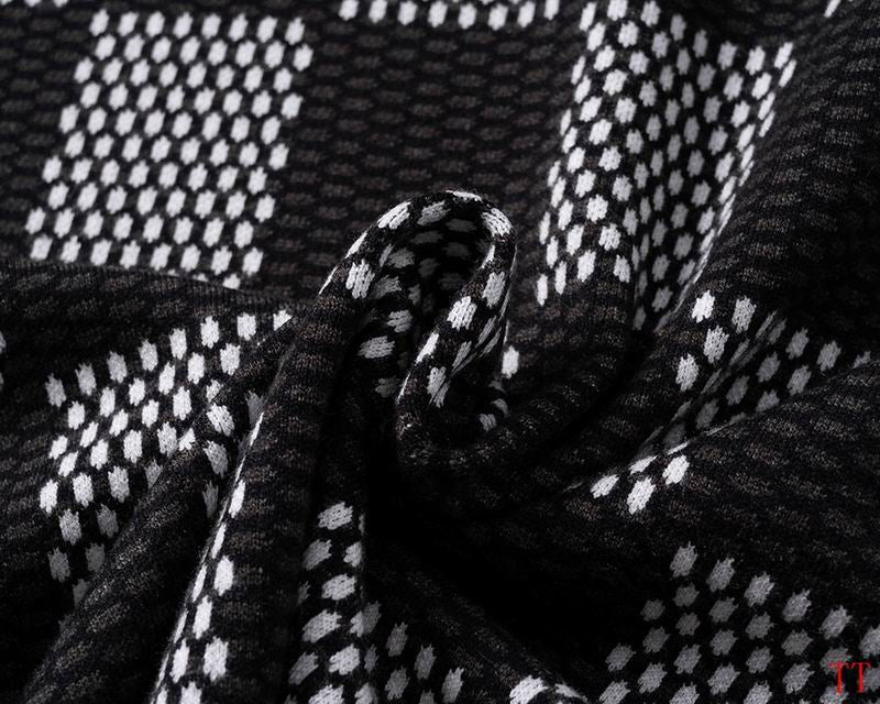 Pull à Carreaux Noir-Gris