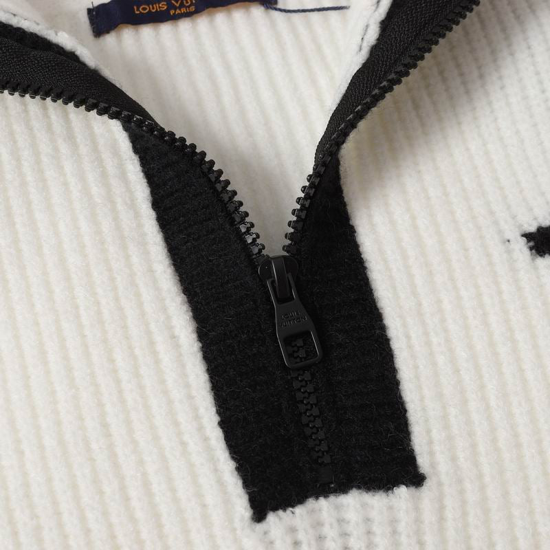 Pull Zip Noir-Blanc