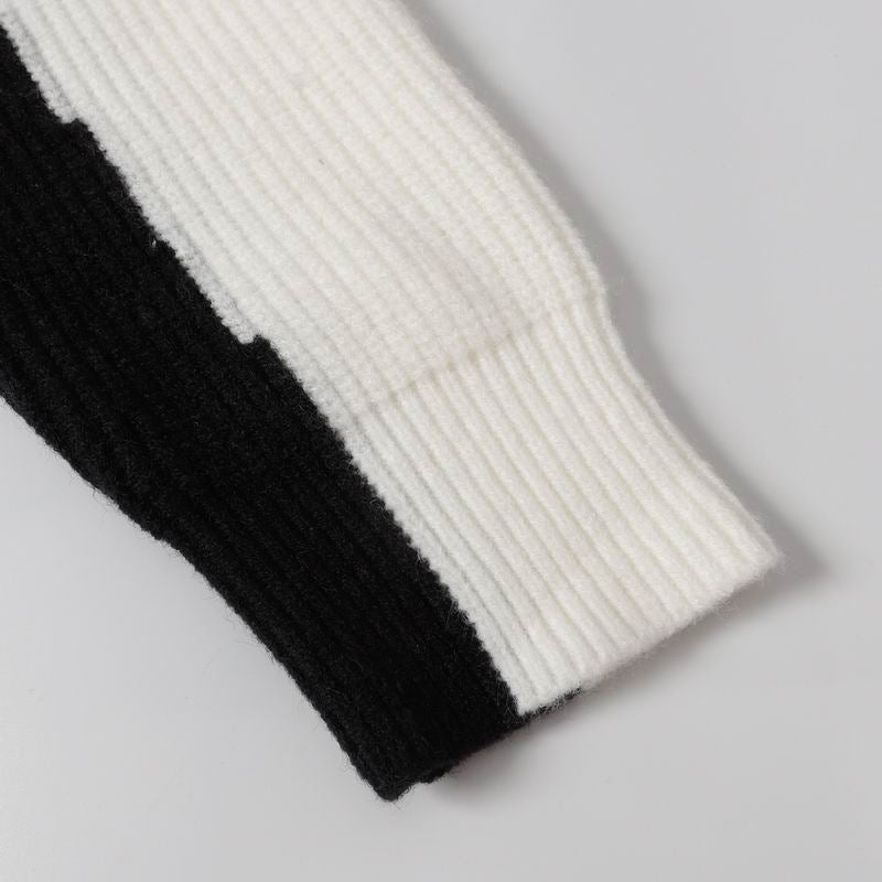 Pull Zip Noir-Blanc