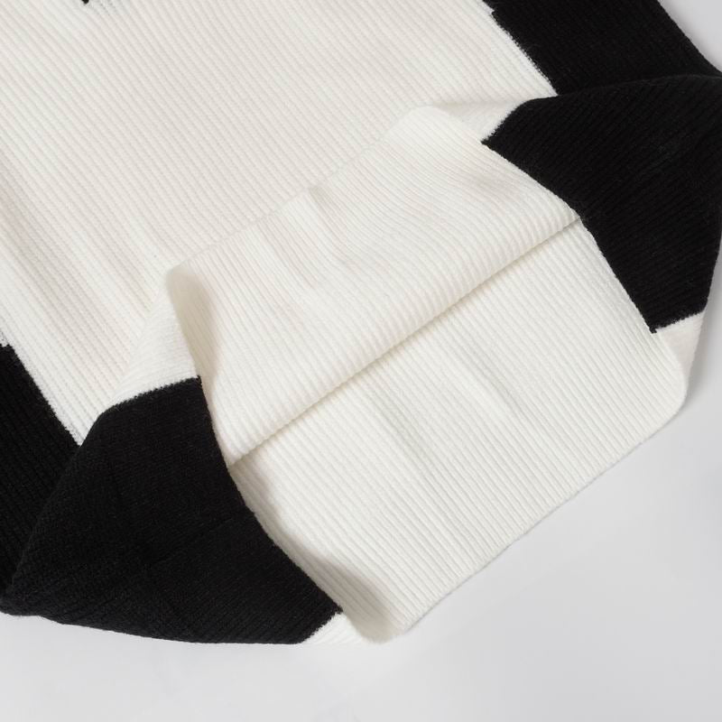 Pull Zip Noir-Blanc